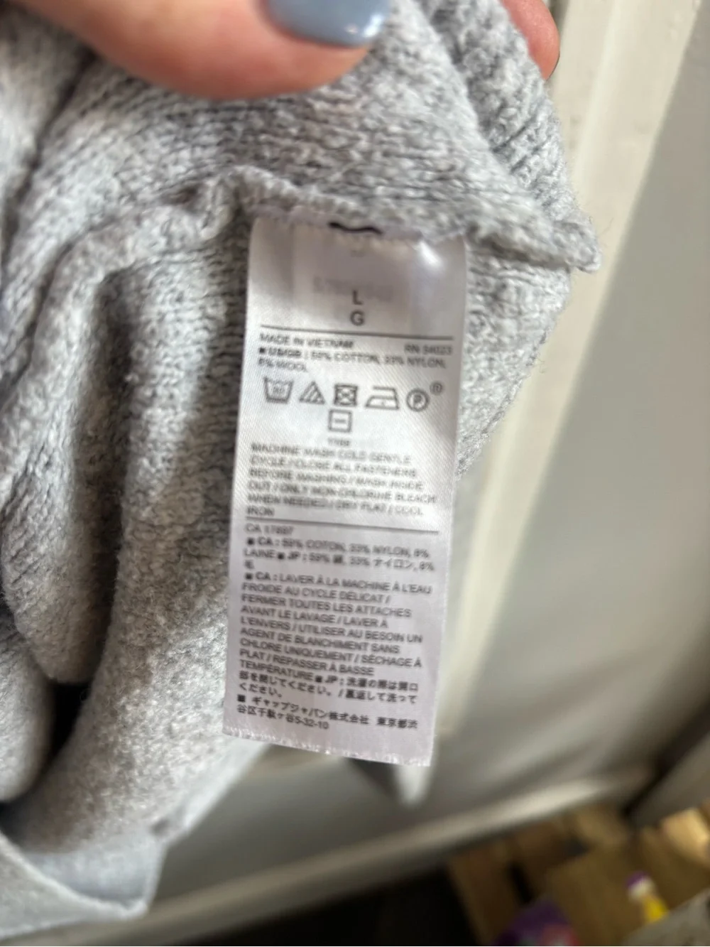 Banana Republic Men's Light Gray Half-Zip Sweater